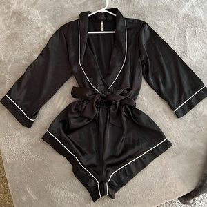 Fashion Nova Silk Sleep Romper